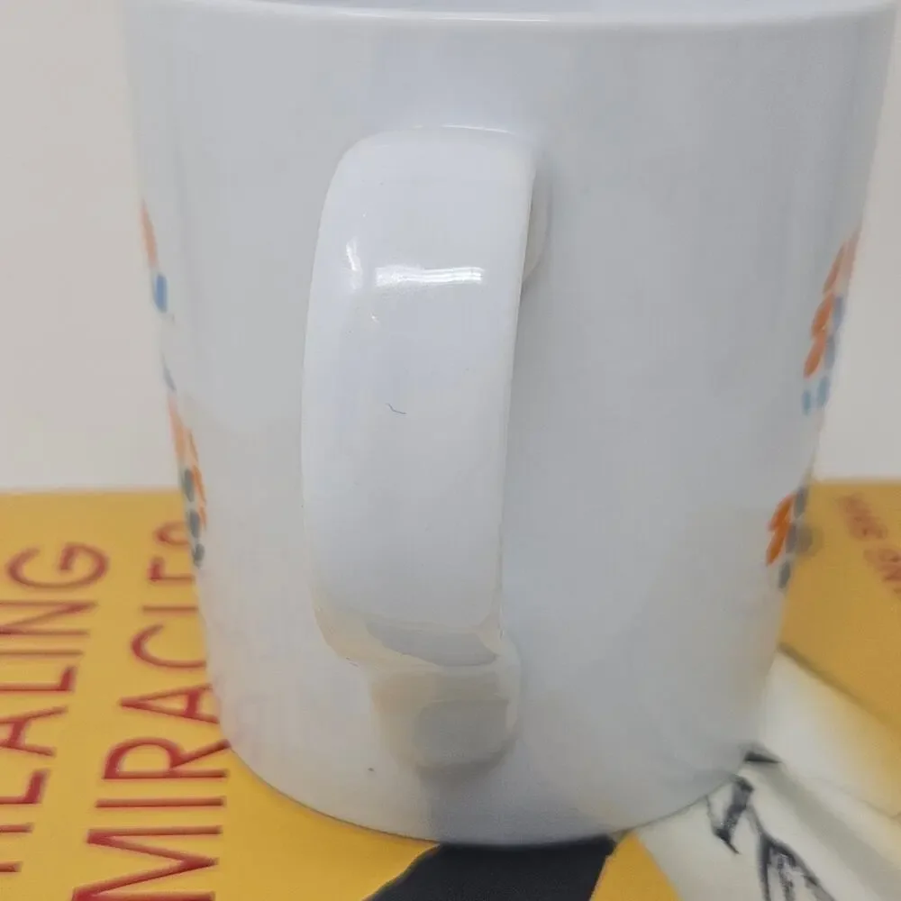 Crate & Barrel monogram S floral coffee tea cup